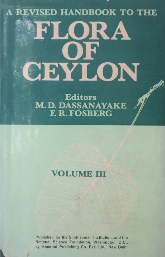 HB23 - A Revised Handbook to the Flora of Ceylon Vol - III